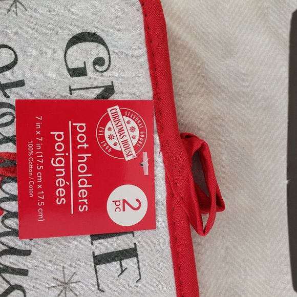 Gnome Holiday Kitchen Towels and Potholder set with Bonus Gift. NWT - Picture 5 of 7